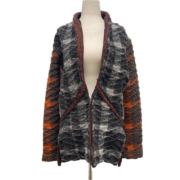 Save The Queen Wool Long Sleeve Black Jacket Orange Jacket Size Large - Picture 1 of 16